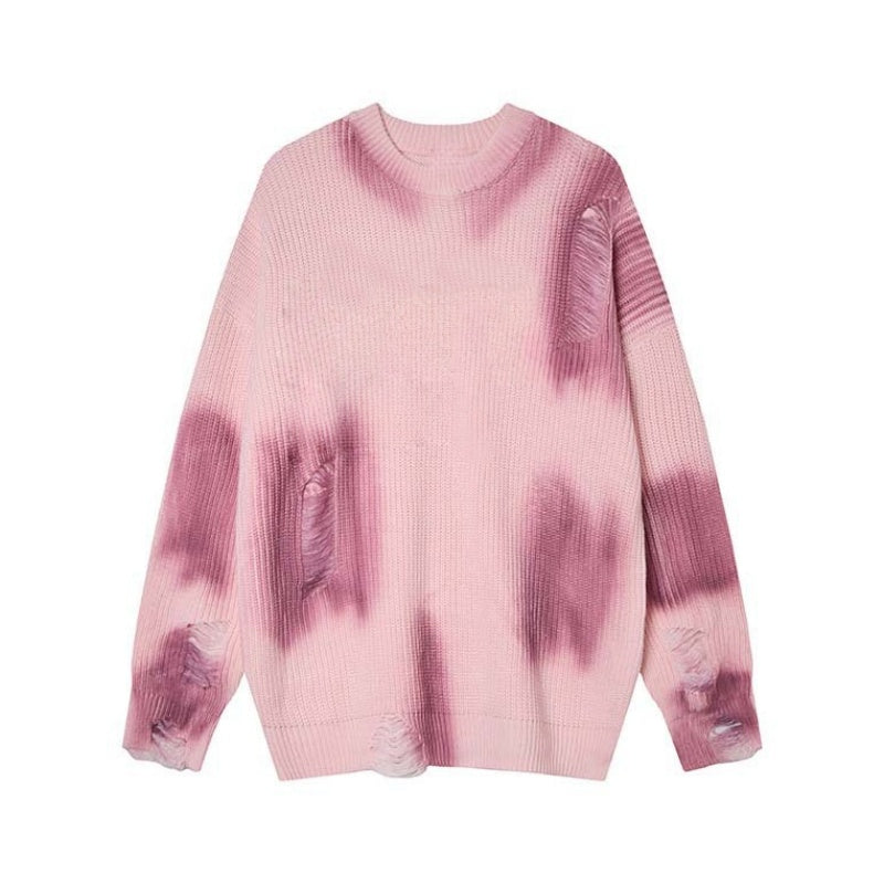 Artistic Spray-Painted Distressed Sweater