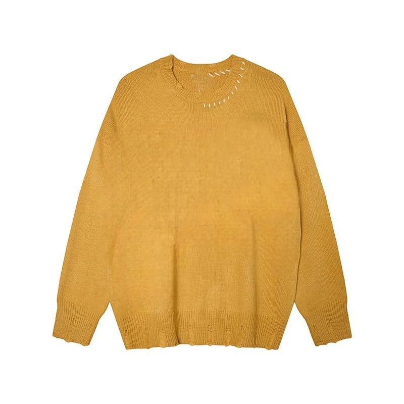 Relaxed Silhouette Yellow Sweater